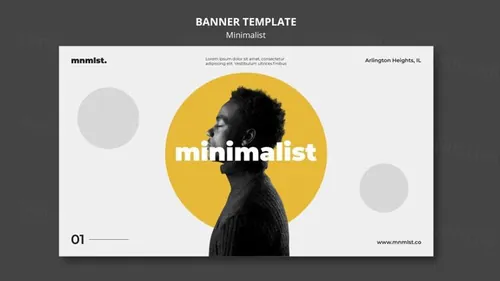 欧美极简主义艺术画廊网红明星宣传海报PSD模板素材