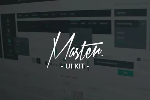现代网页设计素材工具包Master UI Elements Kit for We