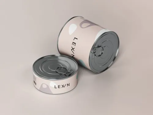 中型食物罐头外观设计样机模板Canned Food Mockup