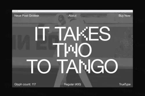 新复古未来派像素英文装饰字体 Neue Pixel Grotesk Font