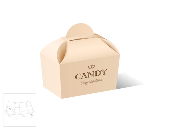 汉堡礼品盒模切图/刀模图EPS源文件