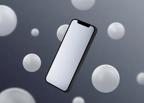 三维渲染智能手机概念APP贴图UI设计提案展示样机模板