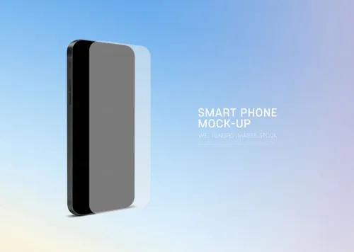 三维渲染智能手机概念APP贴图UI设计提案展示样机模板
