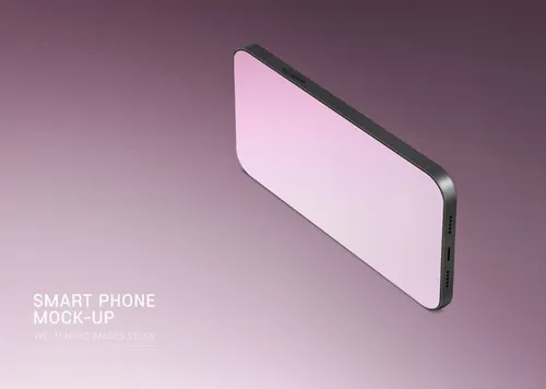 三维渲染智能手机概念APP贴图UI设计提案展示样机模板