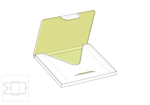 厚信封包装模切图/刀模图EPS源文件