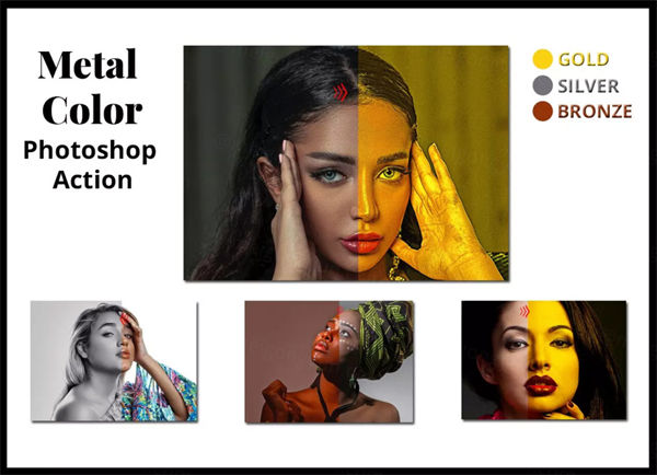 金属颜色照片效果ps调色动作