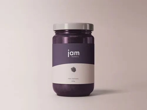 果酱罐装食品包装外观设计样机模板 Jam Jar Mockup