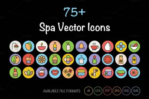 SPA美容主题矢量图标 75  SPA Vector Icons