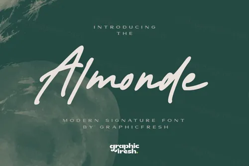雅致的手写英文女性英文字体 Almonde - Modern Signature Font