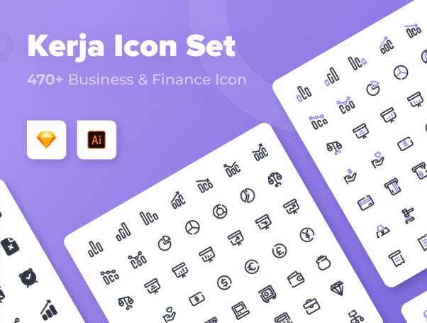 金融行业商业图标套装