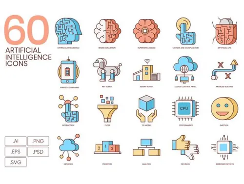 AI人工智能创意图标