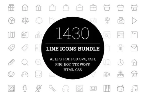 线条图标合集1430 Line Icons Bundle