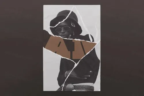 高质量做旧艺术撕裂纸张破裂照片效果PSD模板素材 Torn