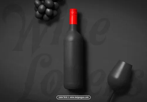 葡萄酒贴图样机 Wine Mockup p05