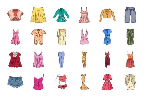 手绘服装矢量图标素材合集 Clothes Hand Drawn Vec