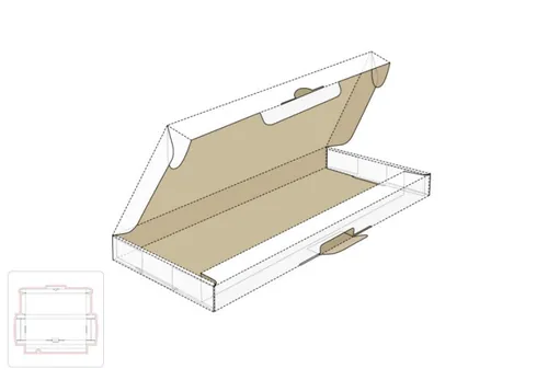 电脑键盘盒模切图/刀模图EPS源文件