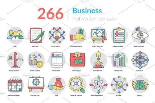 扁平风商业图标 266 Flat Business Icons