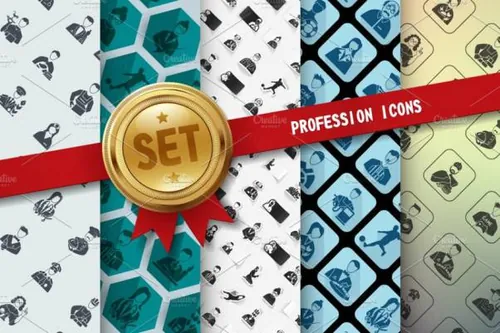 各行各业职业人物肖像icon图标下载 Set of professions