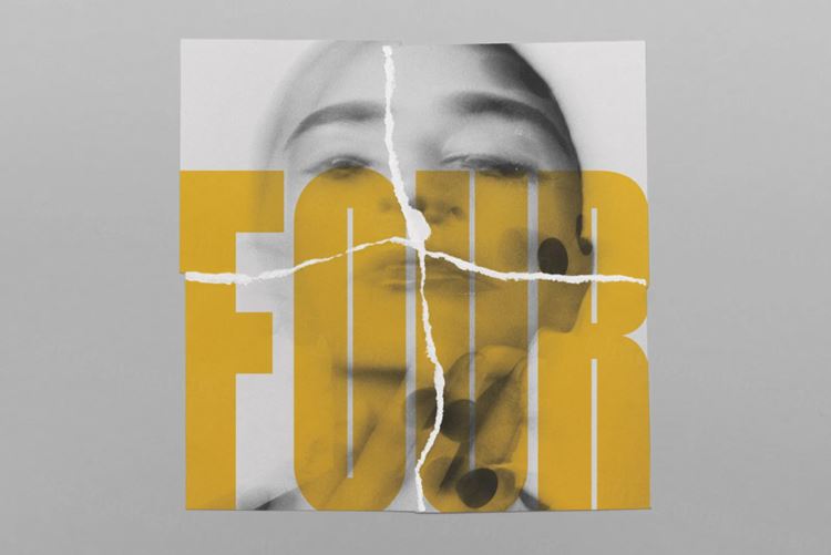 高质量做旧艺术撕裂纸张破裂照片效果PSD模板素材 Torn