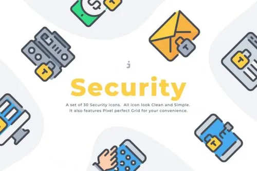 数据安全保护矢量图标合集 30 Security icon set