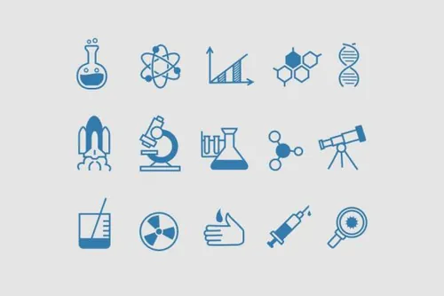 自然科学涂鸦图标素材 15 Science Doodle Icons