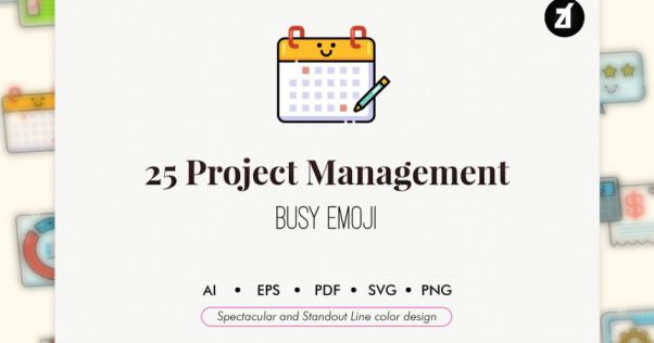 项目管理主题图标素材 25 Project management el