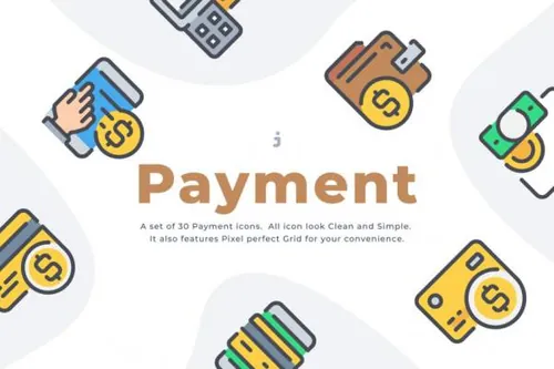 电子商务购物支付工具矢量图标合集 30 Payment Method icon