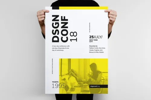 时尚简约多用途的海报宣传单