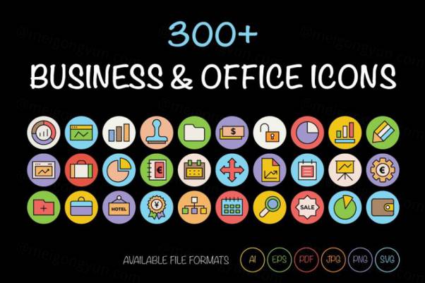 商业办公室主题图标 Business and Office Icons