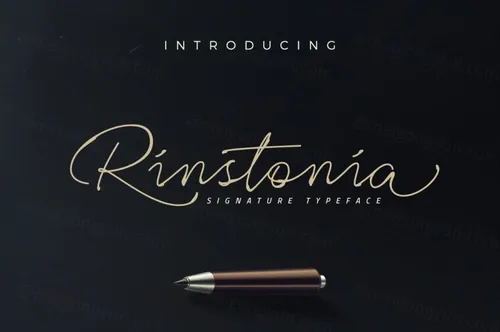 精美的签名手写英文字体 Rinstonia Signature