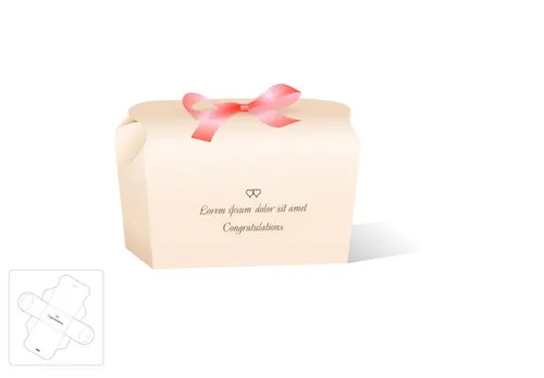 方形礼品盒模切图/刀模图EPS源文件