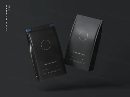 高级咖啡茶叶纸袋包装品牌设计提案展示样机模板 Coffee Bag Mockup