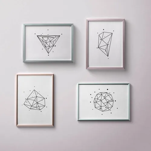 优雅的金属框架样机 Psd Metal Frame Mockup