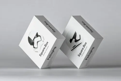 一套方形psd盒子包装模型样机 Psd Square Box Mockup