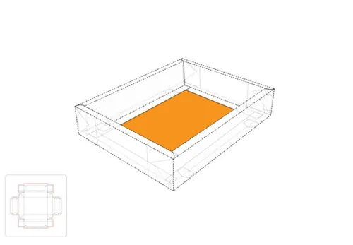 双面托盘包装盒模切图/刀模图EPS源文件
