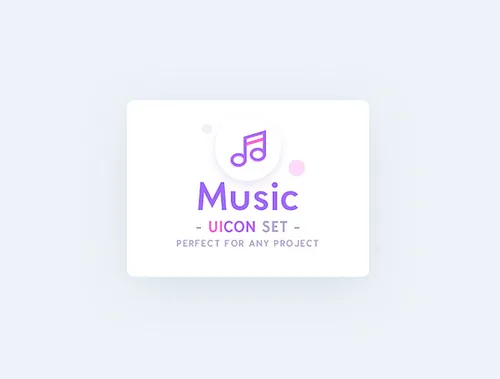44个音乐主题矢量图标集UICON Music Icons