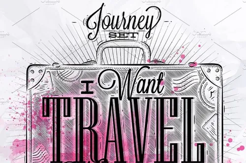 个性的旅行海报模板 Poster journey