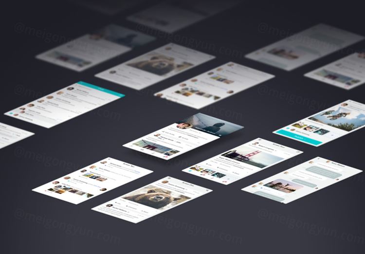 移动端应用程序APP展示PSD贴图模板Perspective App Screens Mock-Up