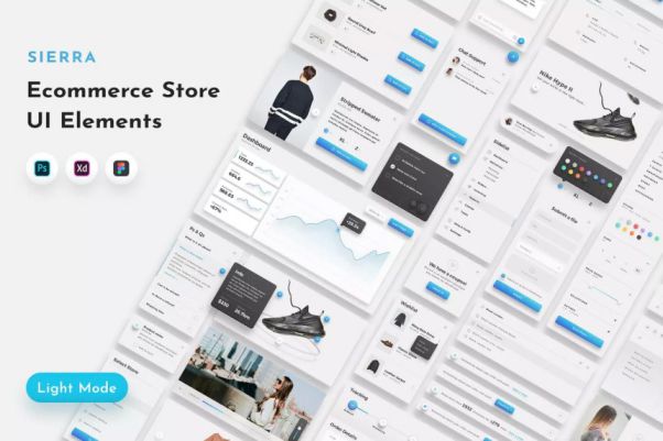 电商网站UI界面设计元素合集 Sierra E-Commerce UI