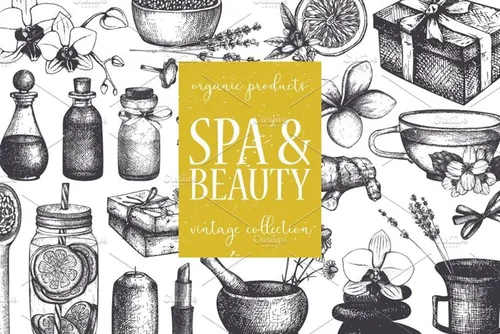 漂亮 SPA 相关设计元素合集 Beauty  SPA De