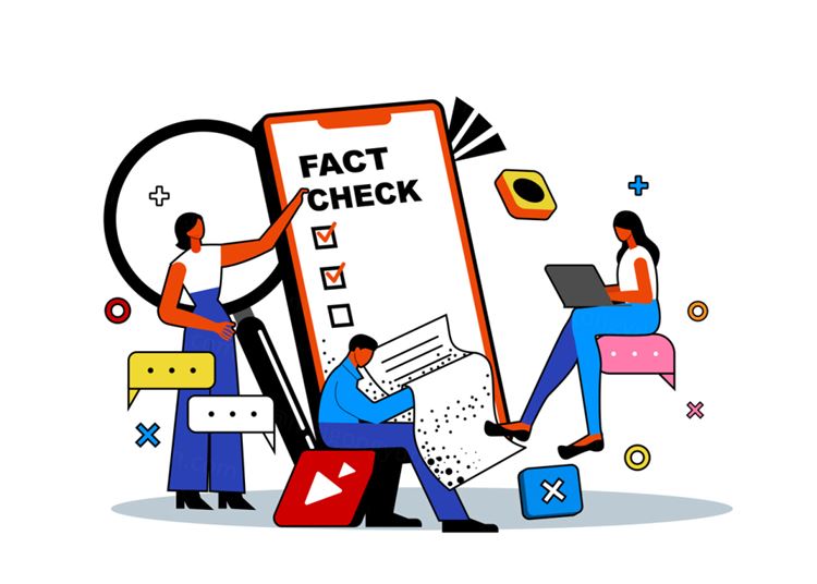 抵制散步谣言假新闻社会问题恶意评论舆论宣传插画素材 Fake News Stop!!!