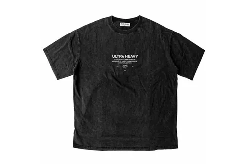 街头潮流水洗T恤服装设计贴图展示样机PSD模板 Ultra