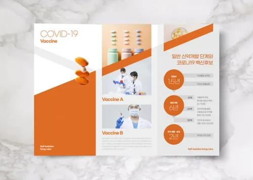 Covid-19 疫情传染病预防措施社会隔离卫生安全宣传折页手册PSD模板