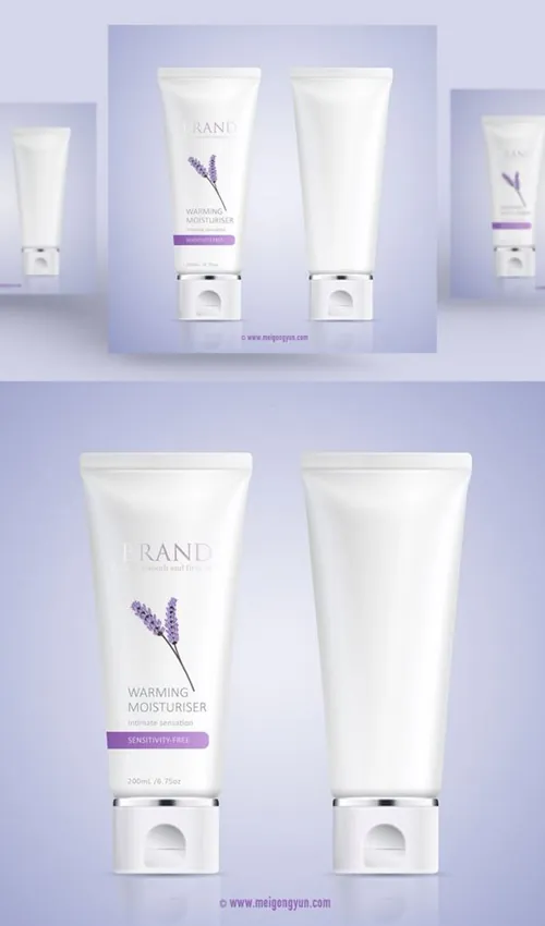 高端洗面奶包装AI矢量海报模板Cosmetic posters AI template