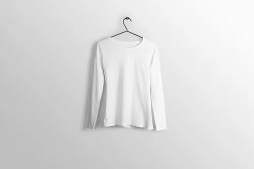 长袖修身T恤服装设计样机提案PSD模板 Mockup of different parts of clothing