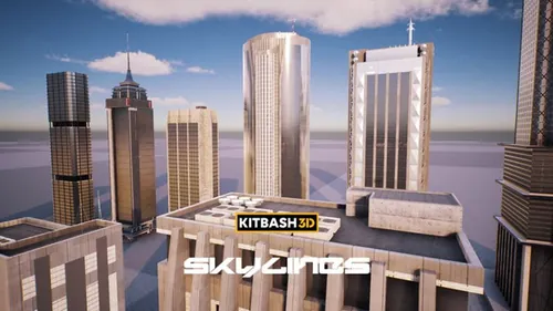 现代都市金融中心CBD城市高楼大厦建筑3D模型素材 Kitb