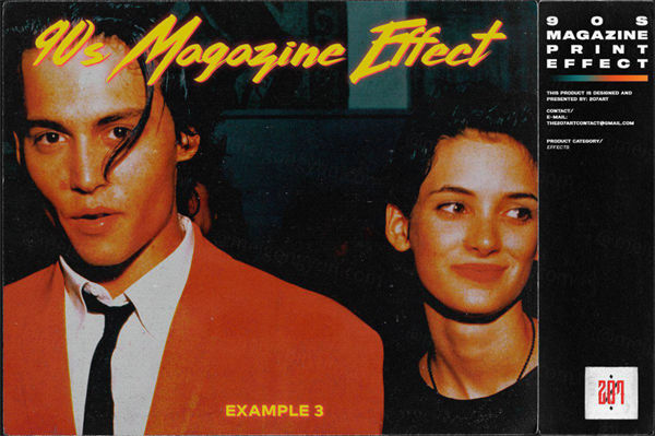 90年代港风色调质感复古照片风格PSD模板 90\'s Magazine