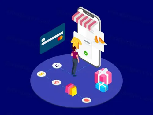 AR虚拟现实套件等距图Isometric Illustration P