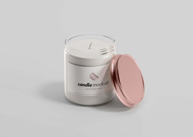 蜡烛罐包装外观设计样机模板 Branded Candle Mockup