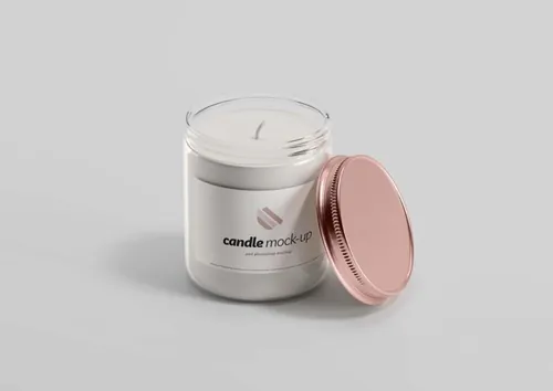 蜡烛罐包装外观设计样机模板 Branded Candle Mockup